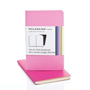 Product Image. Title: Moleskine Volant Extra Small Plain Notebook, Pink/Magenta Set of 2