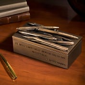 Product Image. Title: Hemingway Writer's Quotation Resin Pen Box