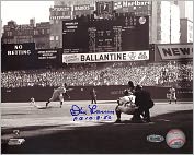 Product Image. Title: Autographed Don Larsen First Pitch Black & White Horizontal 8x10 Photograph with Perfect Game 10-8-56 Inscription