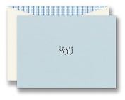 Product Image. Title: Light Blue With Black Thank You - Engraved Appreciation Set of 10
