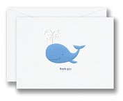 Product Image. Title: Whale Baby Animal Thank You Set of 10