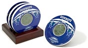 Product Image. Title: Dallas Cowboys, Texas Stadium Final Season Coasters with Gamed Used Turf - Set of 4
