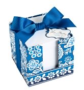 Product Image. Title: Vera Bradley Blue Lagoon Note Cube (3.75x3.5x3.75)