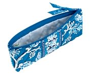 Product Image. Title: Vera Bradley Blue Lagoon Pencil and Brush Case (9x4)