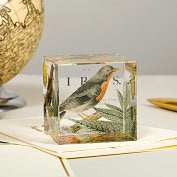 Product Image. Title: Walnut Bird Paperweight