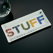 Product Image. Title: Stuff Glass Tray 9 x 4.5