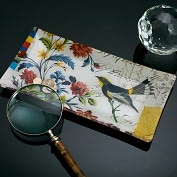Product Image. Title: Arbor Floral Glass Tray 12 x 6