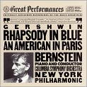 CD Cover Image. Title: Gershwin: Rhapsody in Blue, An American in Paris, Artist: Leonard Bernstein