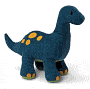Product Image. Title: Blue Brontosaurs 7 inch Plush Dinosaur plush