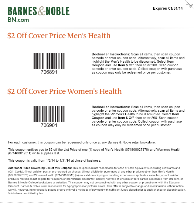 Barnes and Noble Printable Coupons