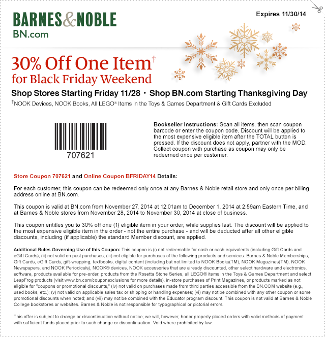 Barnes And Noble Coupons Not Expired