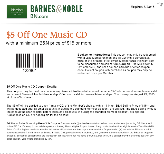 Barnes And Noble Coupon Thread Part 2 Dvd Talk Forum