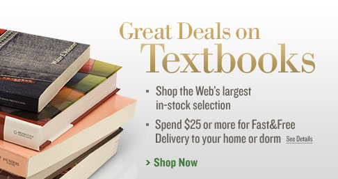 Great deals on textbooks, shop the web's largest in-stock selection
