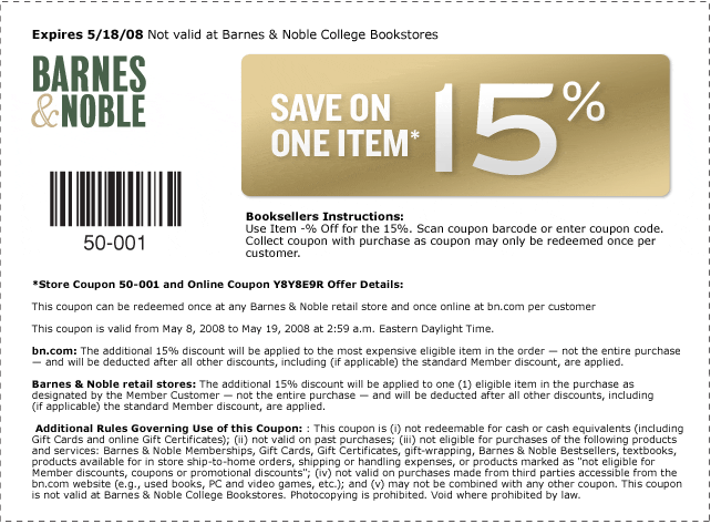 Barnes And Noble Coupons Not Expired