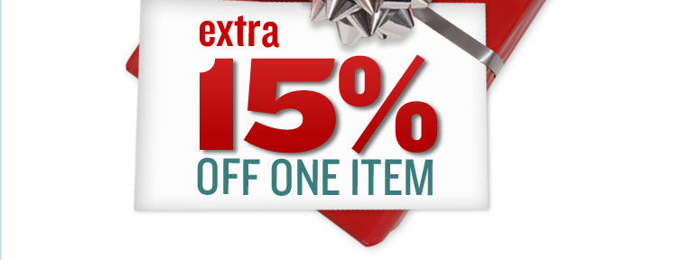 Extra 15% OFF ONE ITEM