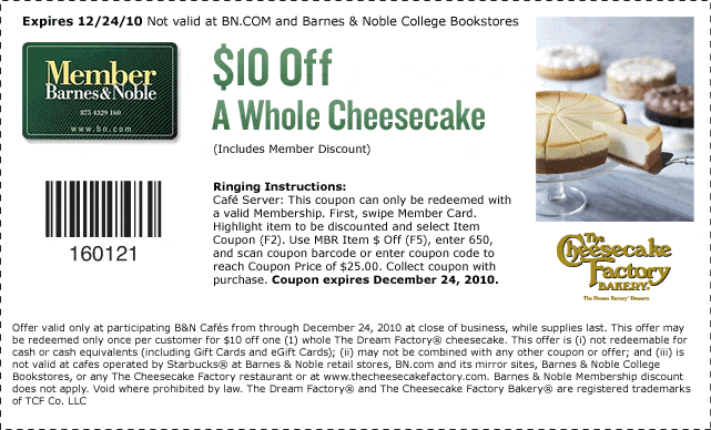 FOOD FUNDA: Cheesecake Factory Coupons