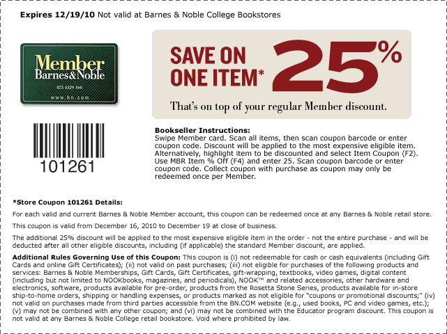 Thread list coupons