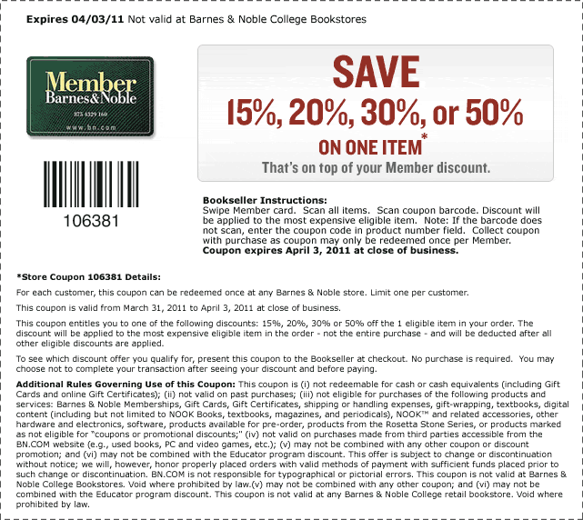 Barnes & Noble coupons & promo code for [April 2024]