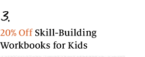 3. 20% Off Skill-Building Workbooks for Kids